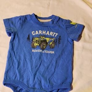 Carhartt Blue Graphic Baby Onesie